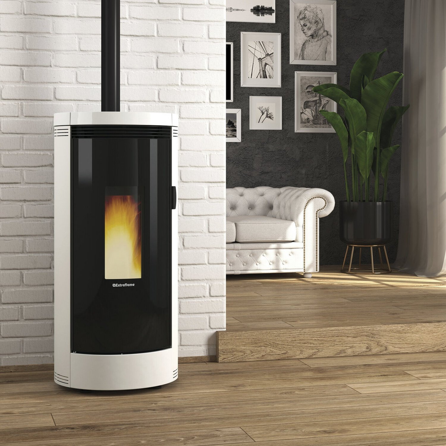 Extraflame DEBBY EVO - Weiss Pelletofen EVOLUTION LINE – Bild 5