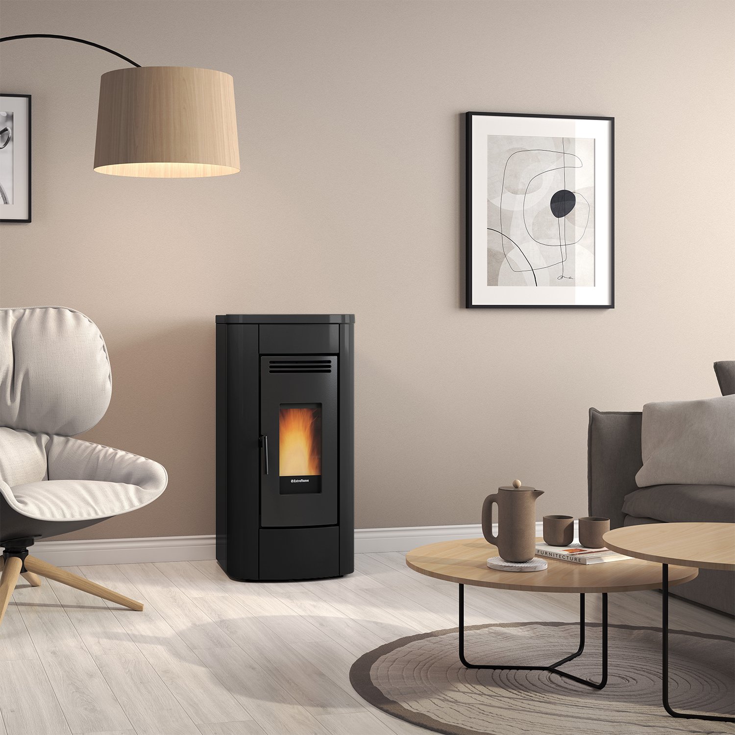 Extraflame KLAUDIA 5.0 EVO Pelletofen schwarz – Bild 5