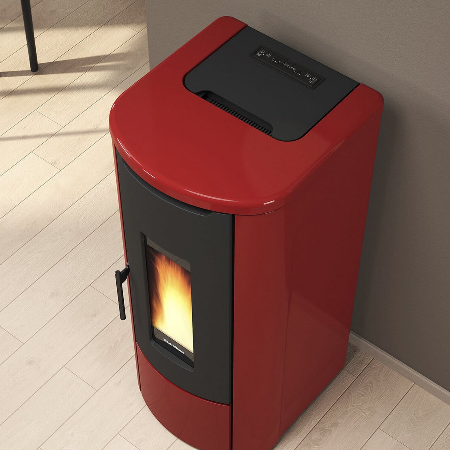 Extraflame ROSANNA IDRO 5.0 - Bordeauxrot wassergeführter Pelletofen EVOLUTION LINE – Bild 3