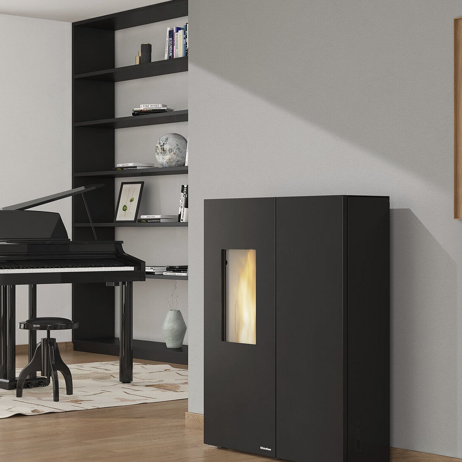 Extraflame SHARON PLUS STEEL - schwarz Pelletofen EVOLUTION LINE – Bild 3