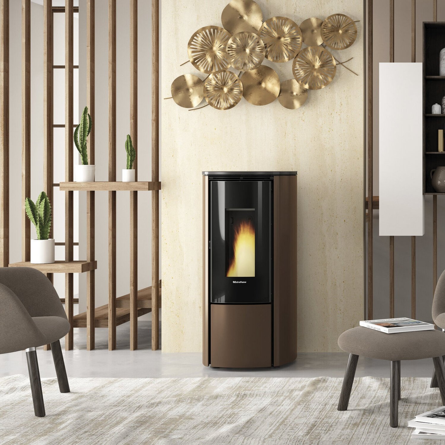 Extraflame KATIA 9 5.0 EVO - Bronze Pelletofen EVOLUTION LINE – Bild 3