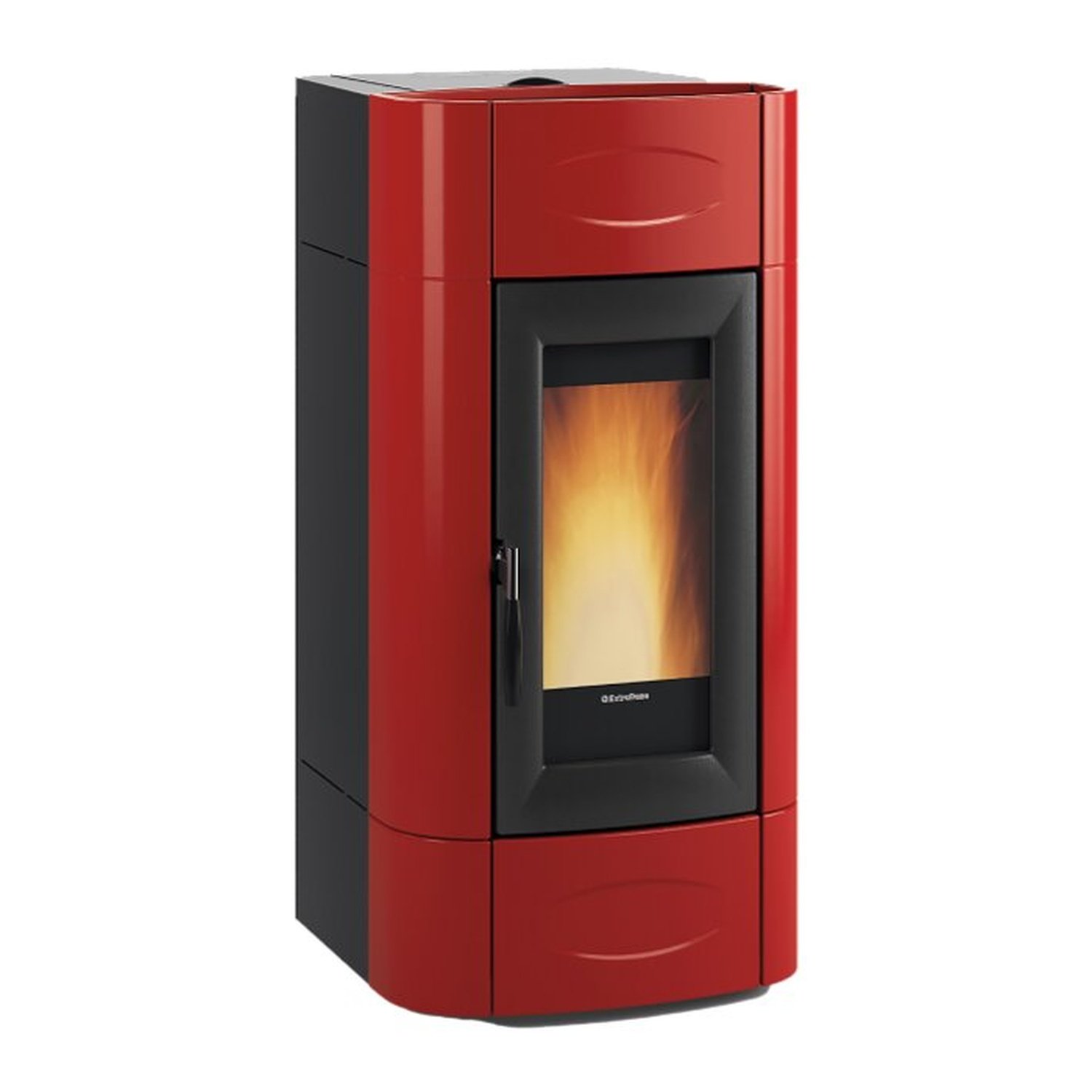 Extraflame ISIDORA IDRO H23 5.0 EVO - Bordeauxrot wassergeführter Pelletofen EVOLUTION LINE – Bild 2