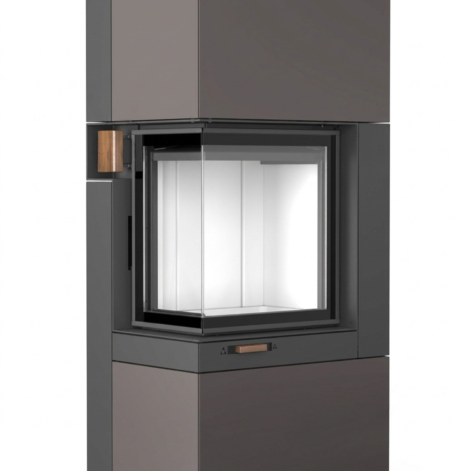 Austroflamm Kamiba 59 K2 links Kaminbausatz Stahl Titan – Bild 3