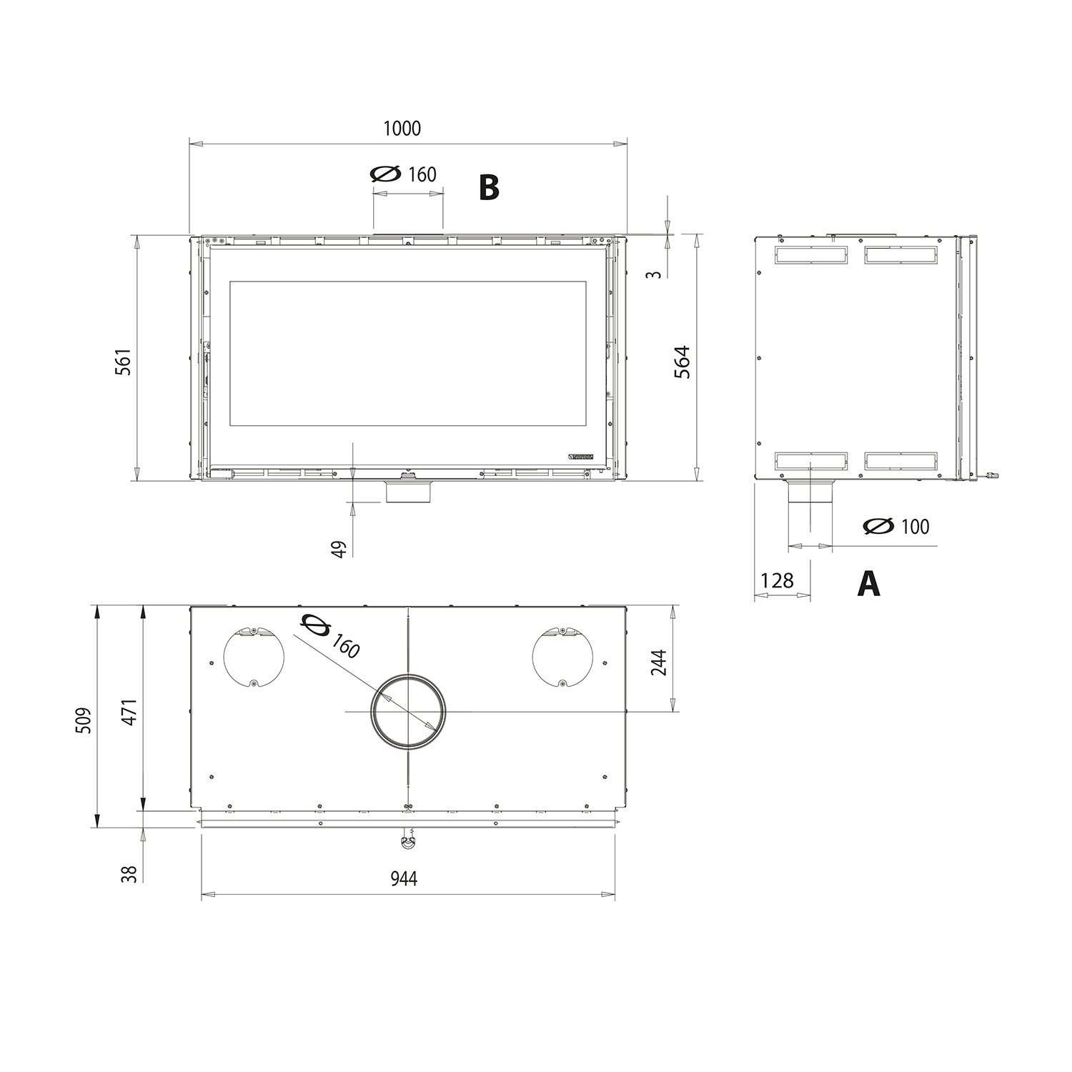 La Nordica Inserto 100 Wide 16 Kamineinsatz – Bild 2