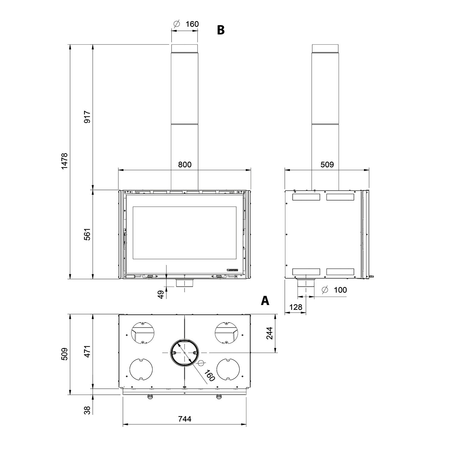 La Nordica INSERTO 80 WIDE 16 Kamineinsatz – Bild 2