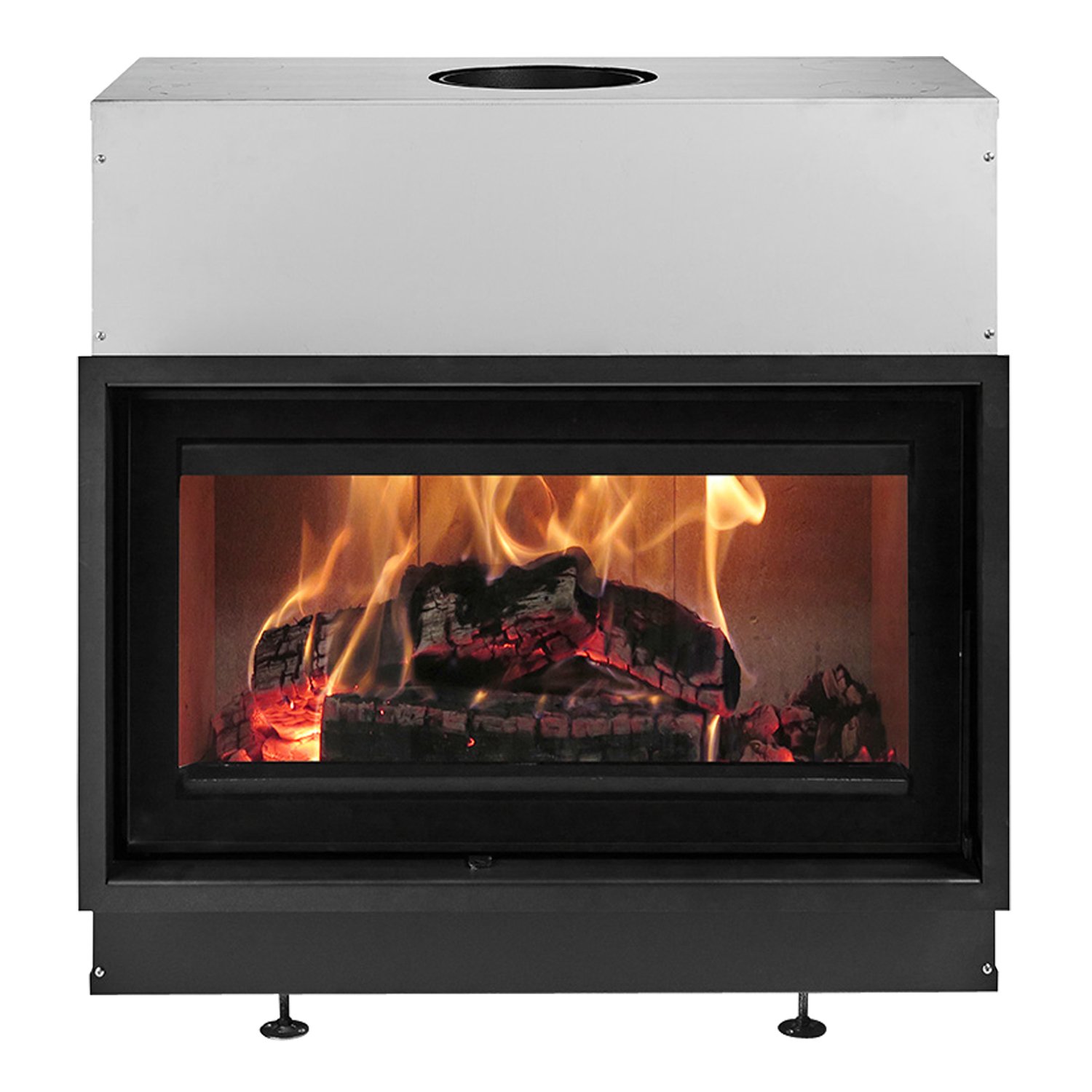 Dovre Vista 802C/V2 Kamineinsatz mit Vermiculit-Platten im Brennraum – Bild 3