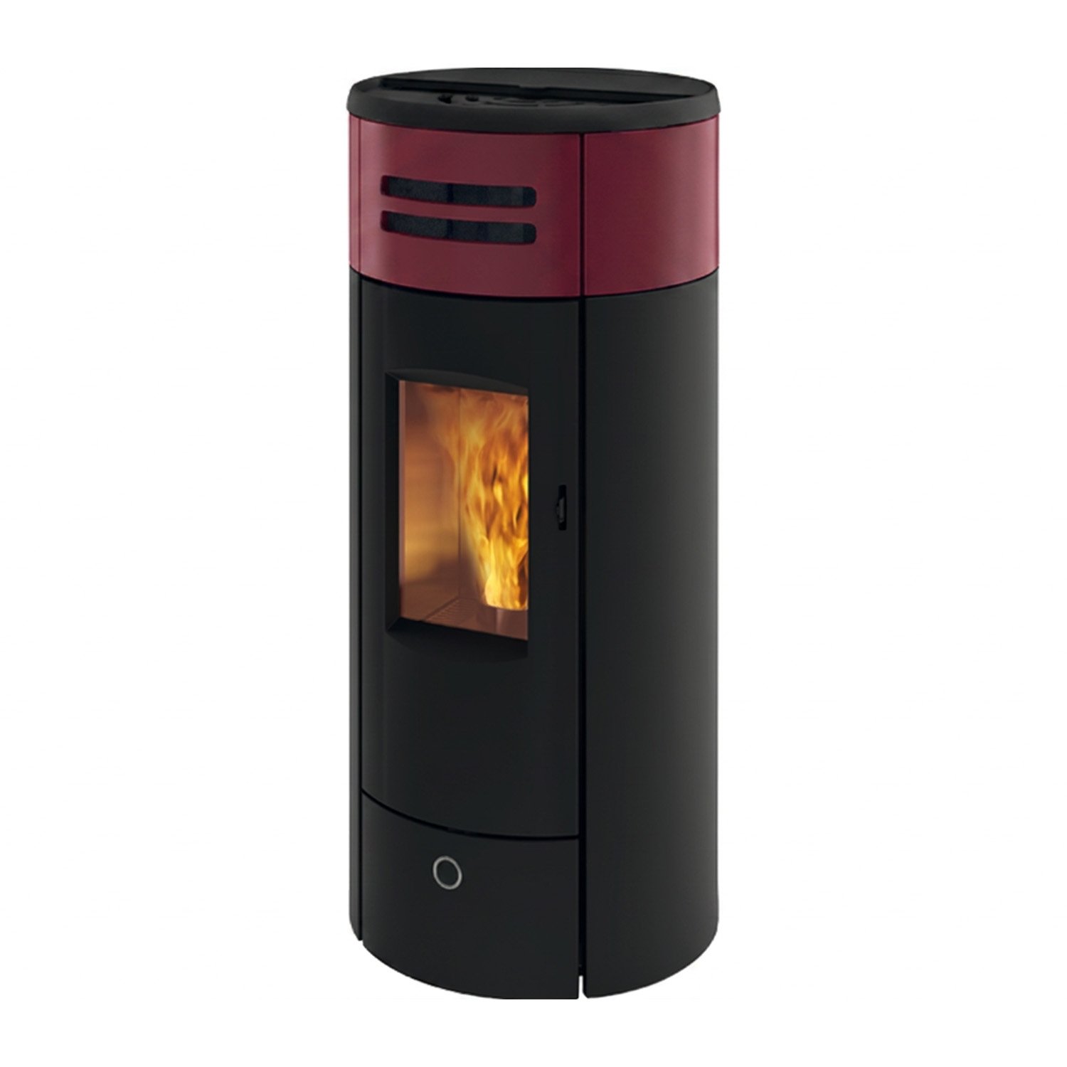 EK63 Yung 130++ Evo Pelletofen Keramik bordeaux – Bild 2