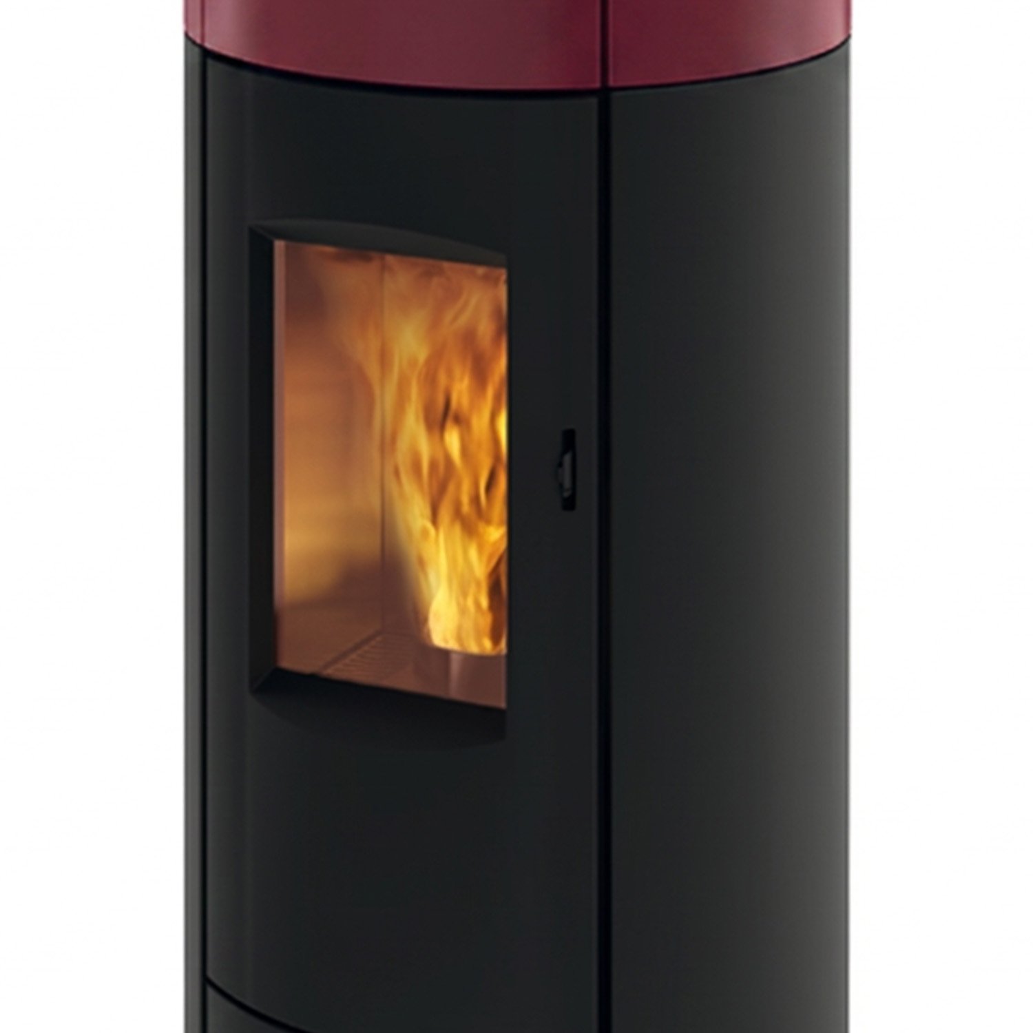 EK63 Yung 130++ Evo Pelletofen Keramik bordeaux – Bild 3
