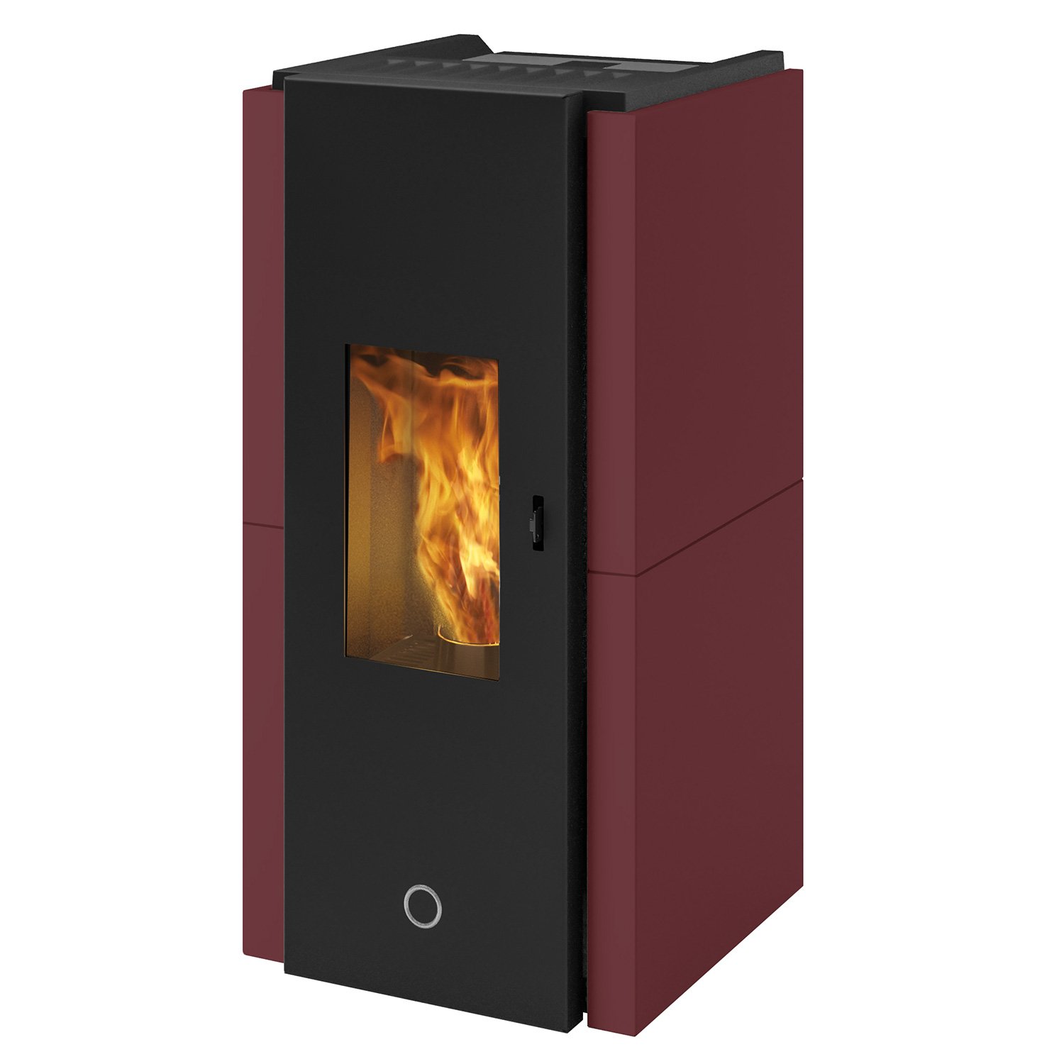 EK63 Zone 80 Evo Pelletofen Stahl bordeaux – Bild 2