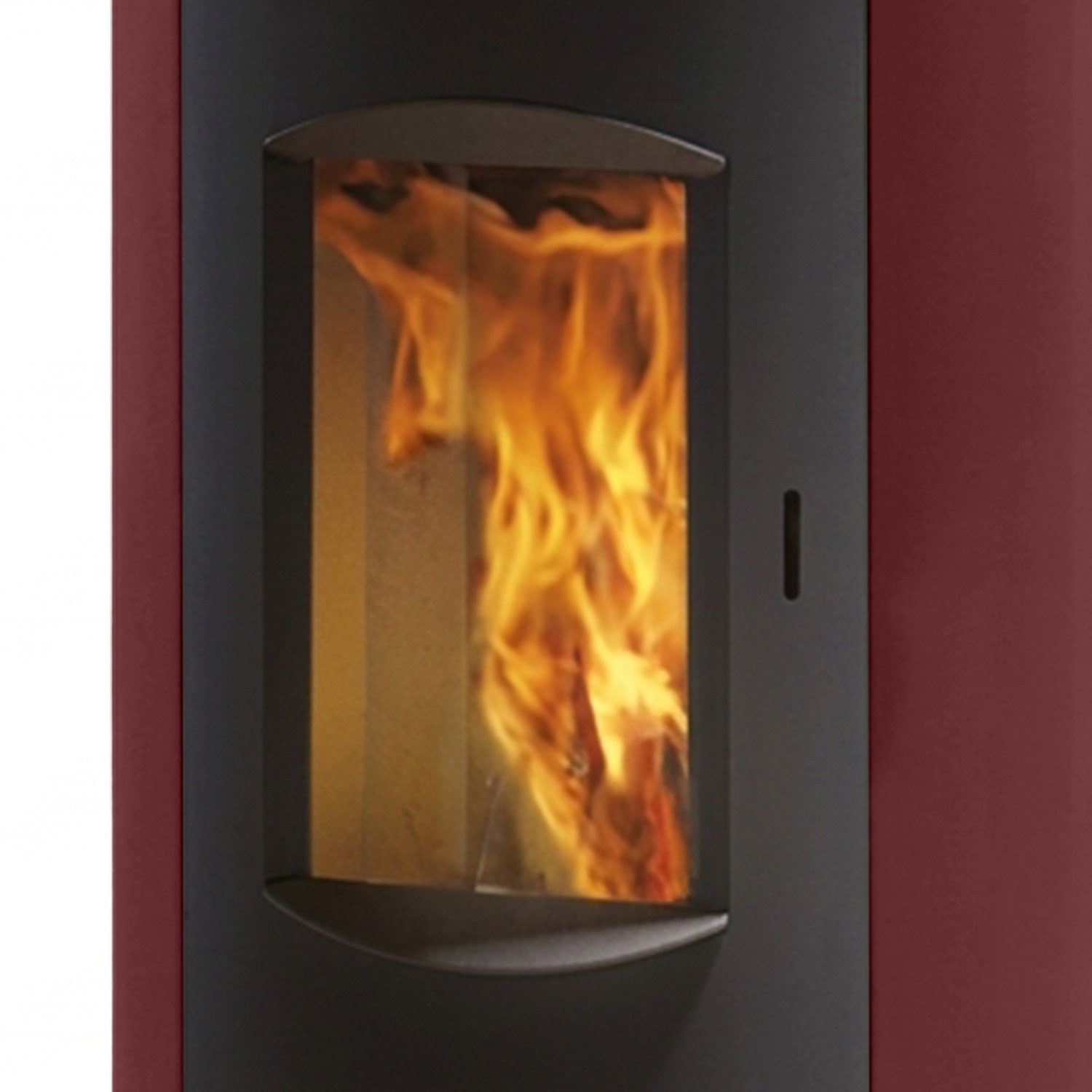 EK63 Like 90+ Evo Pelletofen Stahl bordeaux COAX – Bild 3