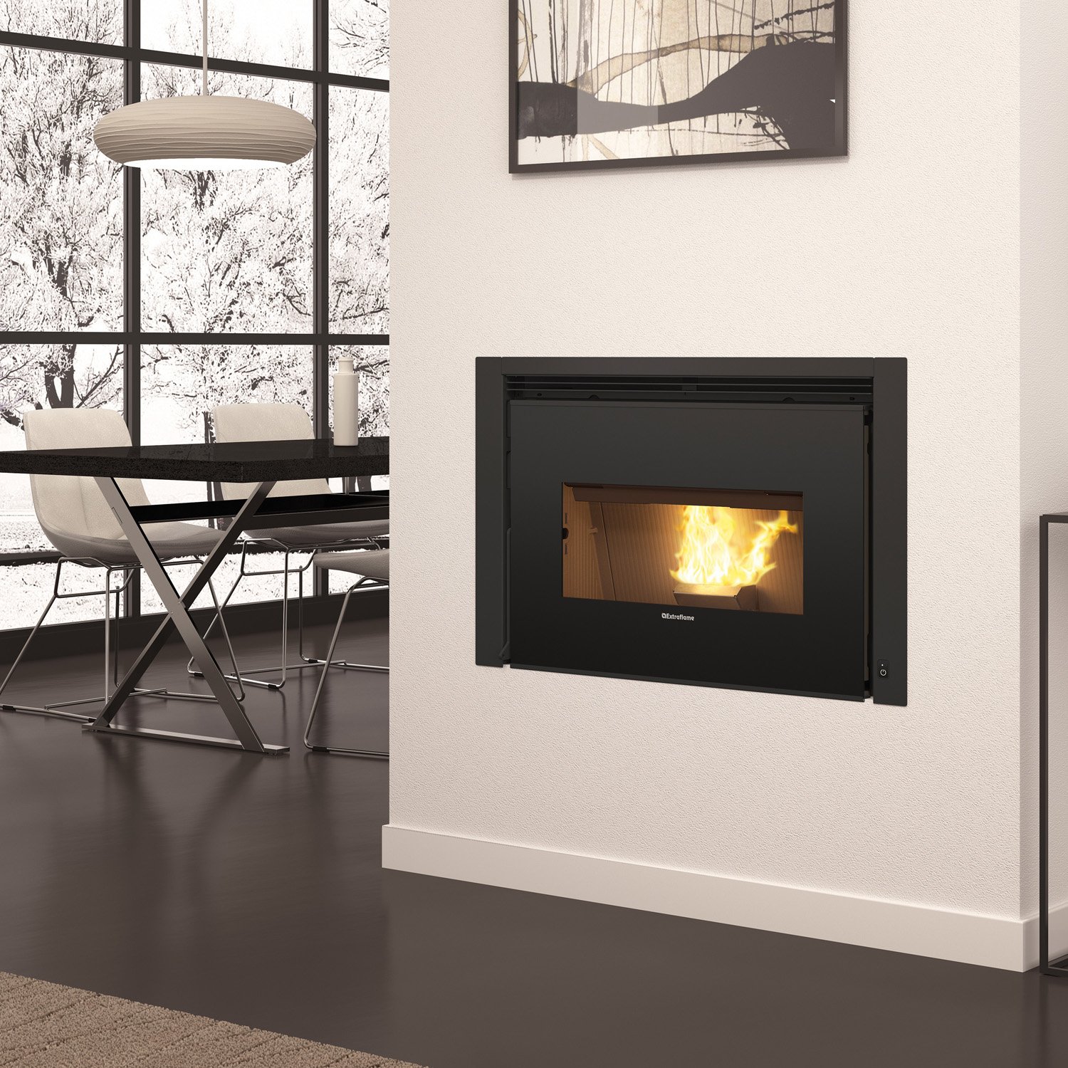 Extraflame Comfort P85 Plus Pelleteinsatz Schwarz – Bild 2