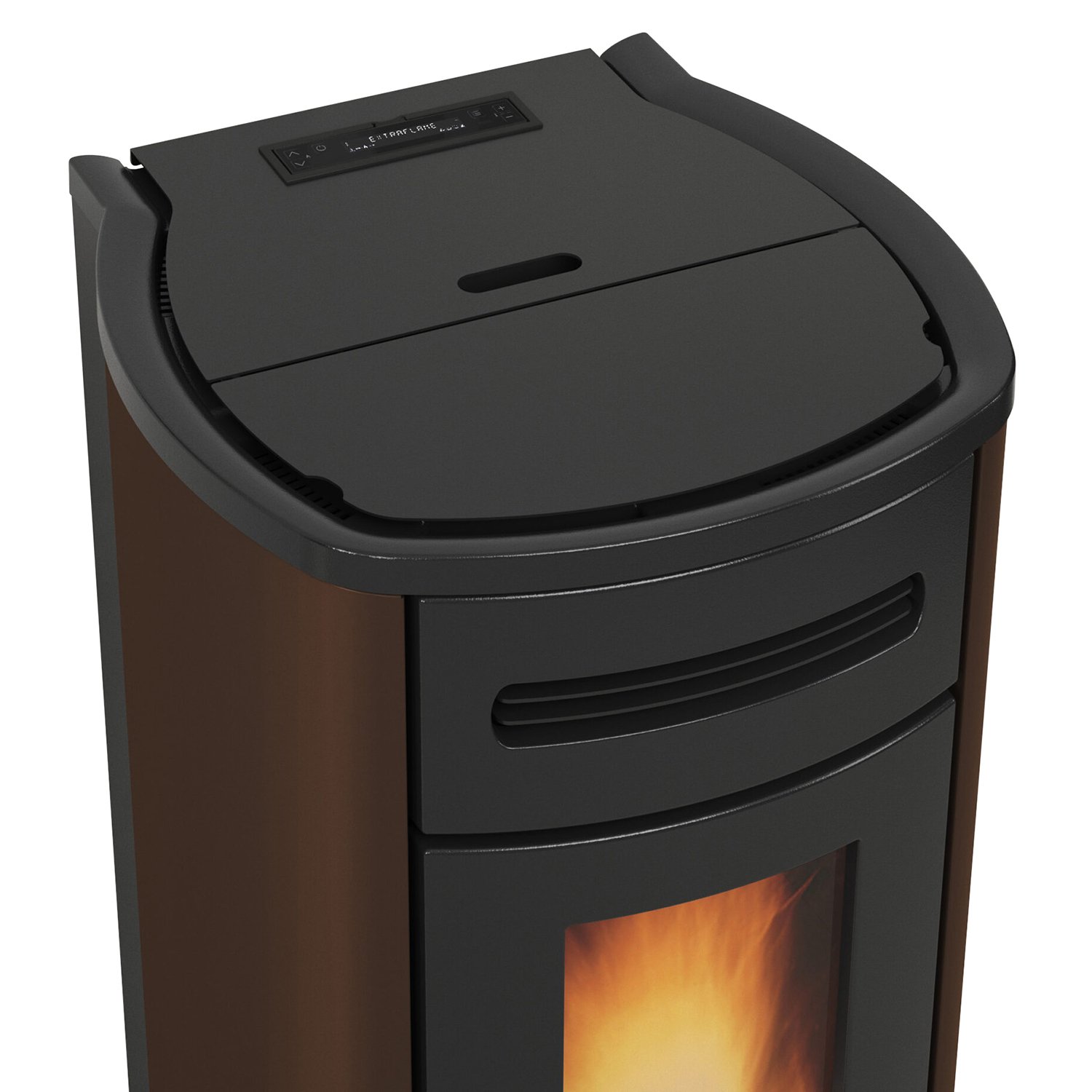 Extraflame Evolution Line Guenda Idro Wasserführender Pelletofen Stahl Bronze – Bild 3