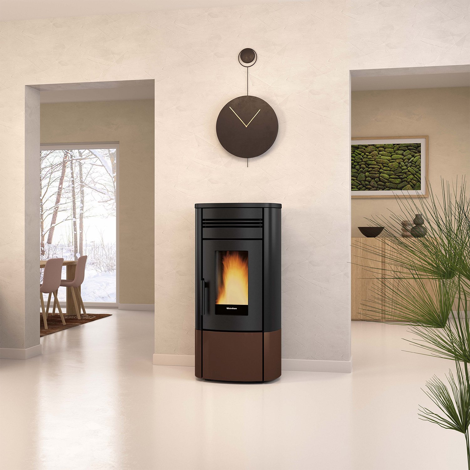 Extraflame Evolution Line Noris Pelletofen Stahl Bronze – Bild 8