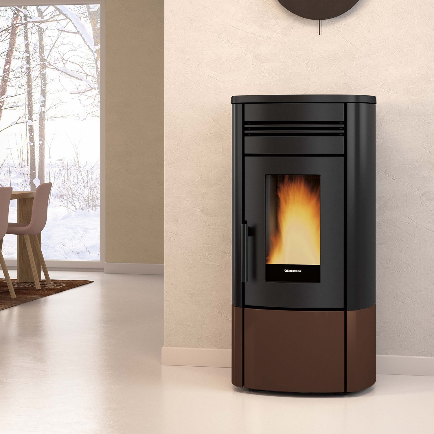 Extraflame Evolution Line Noris Plus Pelletofen Stahl Bronze