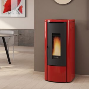 Extraflame Evolution Line Rosanna Idro Wasserführender Pelletofen Stahl Bordeaux