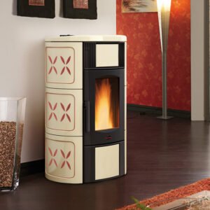 Extraflame Iside Idro H15 Wasserführender Pelletofen Majolika Amethyst