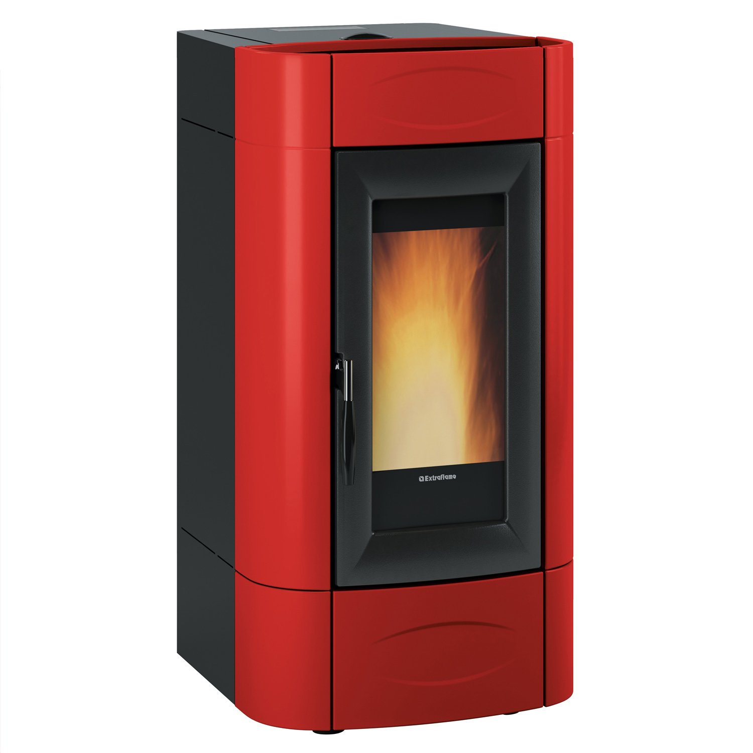 Extraflame Evolution Line Isidora Idro H16 wasserführender Pelletofen Bordeaux – Bild 2