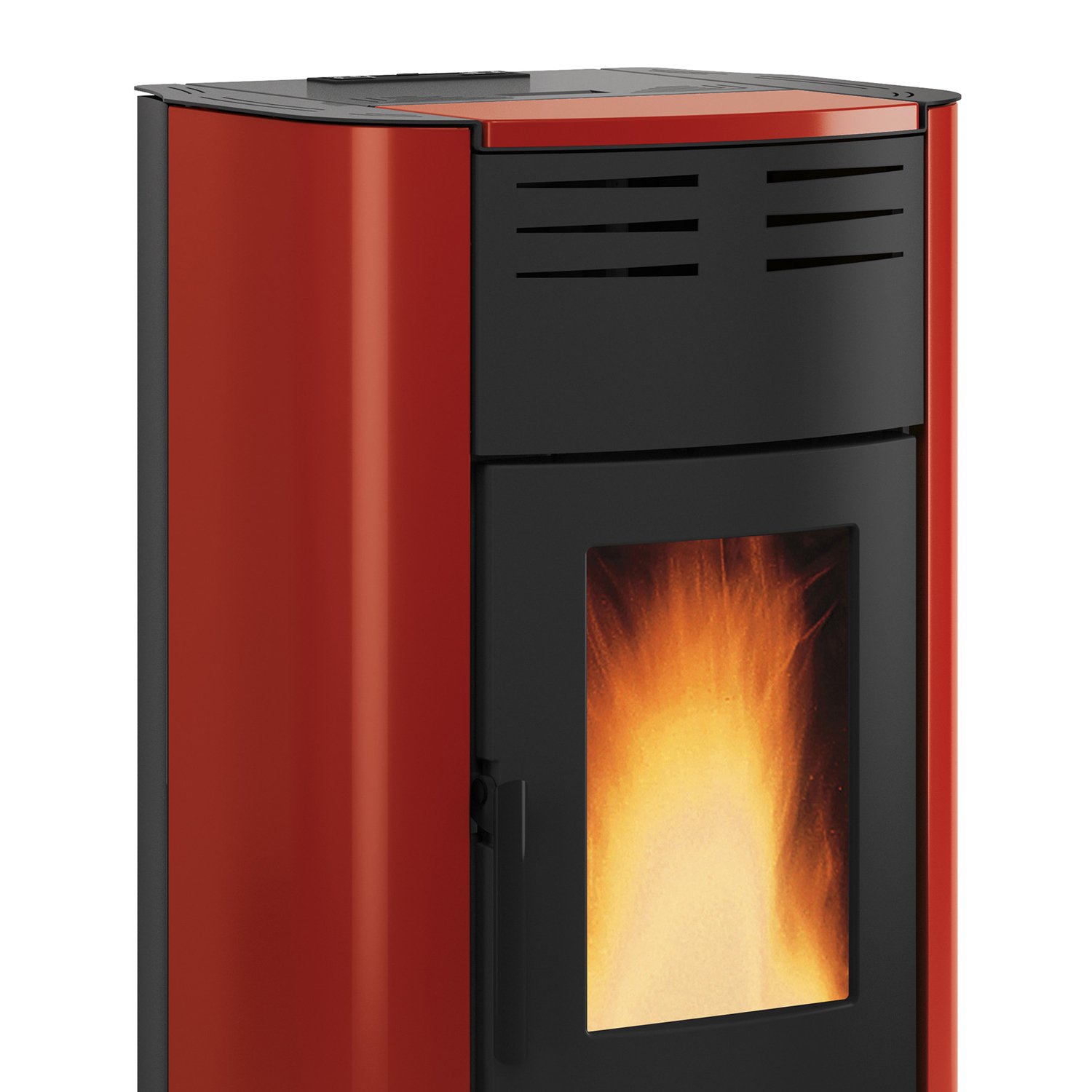 Extraflame Raffaella Idro H15 Wasserführender Pelletofen Stahl Bordeaux – Bild 3