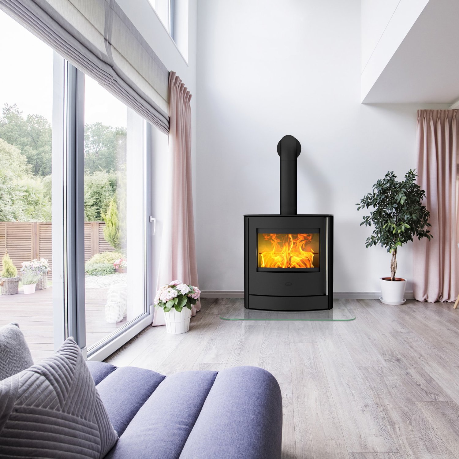 Fireplace Adamis Kaminofen Stahl Schwarz – Bild 6