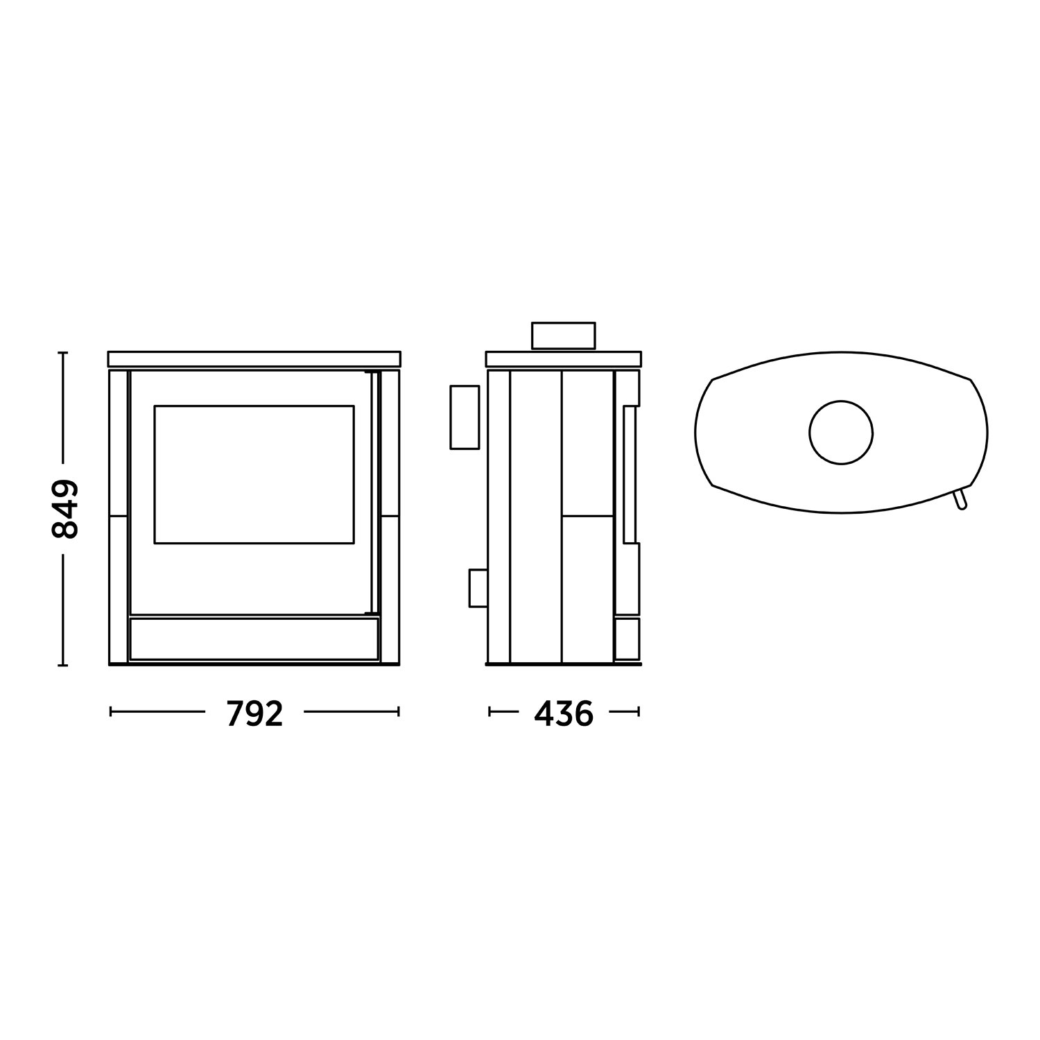 Fireplace Adamis Kaminofen Stahl Schwarz – Bild 7