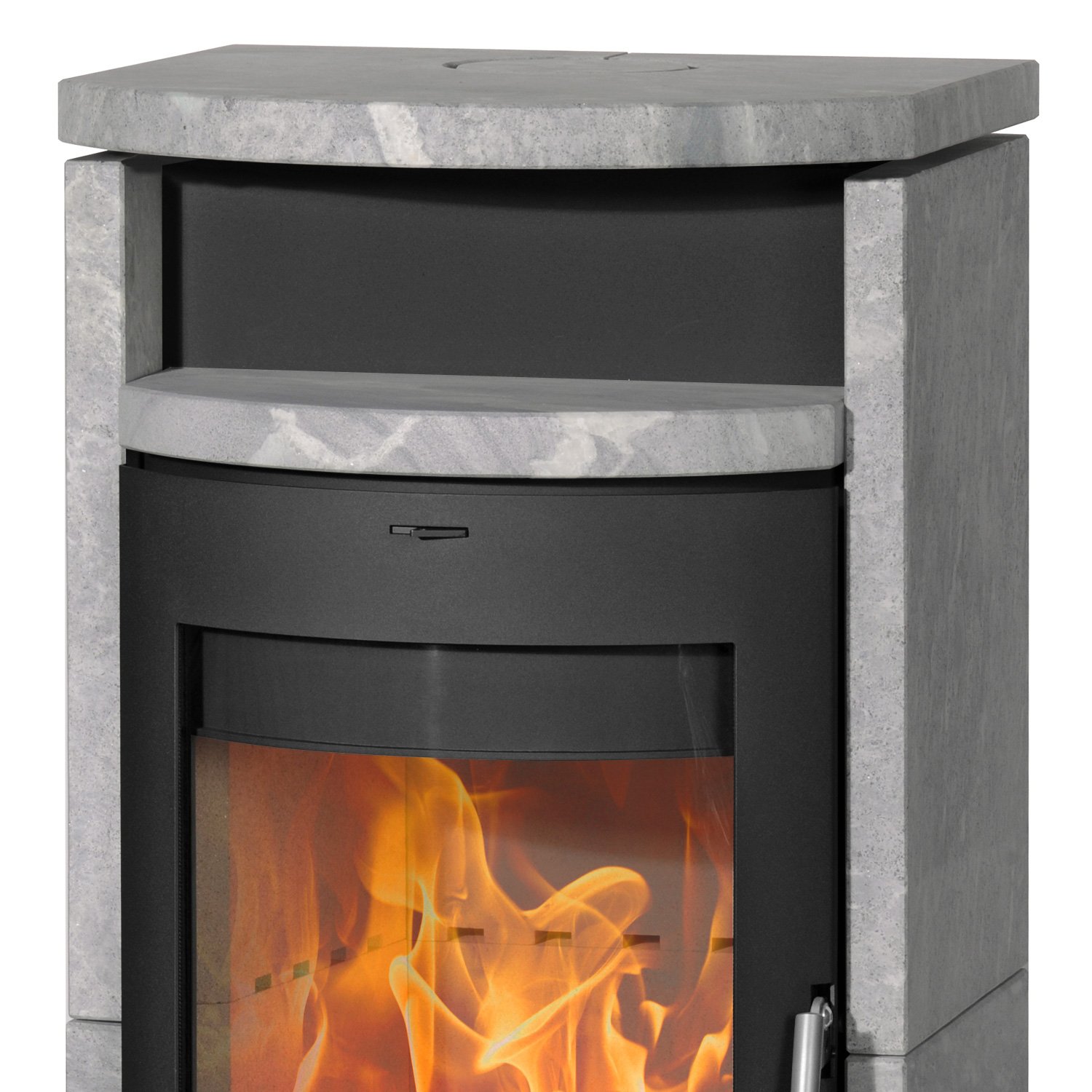 Fireplace Barcelona Kaminofen Stahl Schwarz | Speckstein – Bild 3