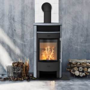 Fireplace Durango Kaminofen Stahl Schwarz | Speckstein