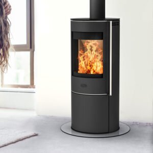 Fireplace Elite Toronto Kaminofen Stahl Schwarz mit Abdeckplatte Glas