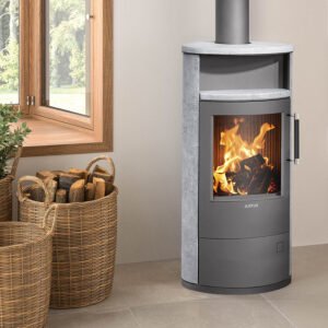 Justus Island 5 2.0 Kaminofen Stahl Gussgrau / Speckstein