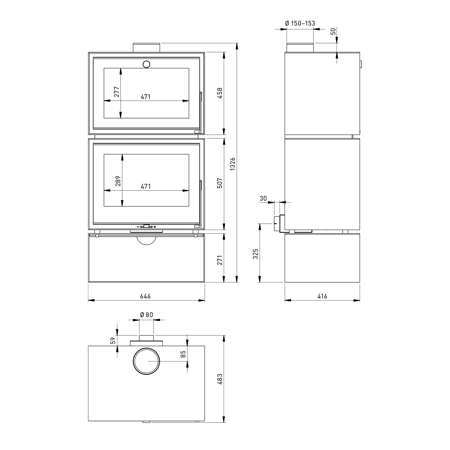 Kunst Stoves Yucca Kaminofen – Bild 6